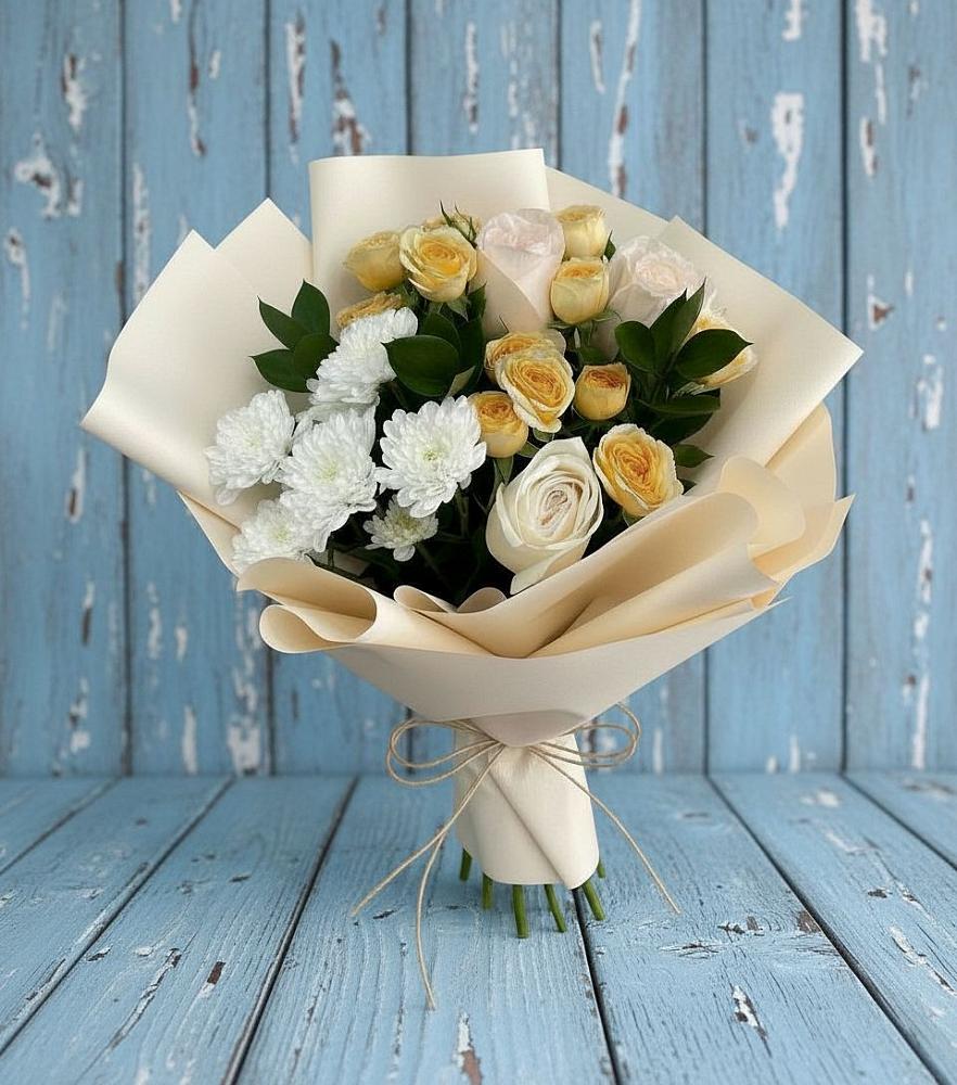 Букет цветов из: Розы и Хризантемы в Кабехабле
