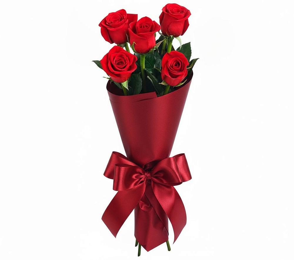 Букет 5 Красных роз Эдлесс Лав в Кабехабле