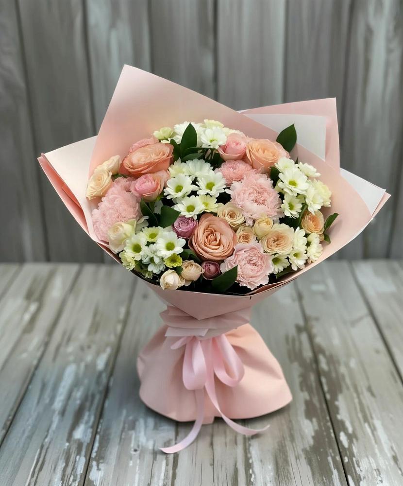 Букет цветов из: Гвоздики, Розы и Хризантемы в Кабехабле