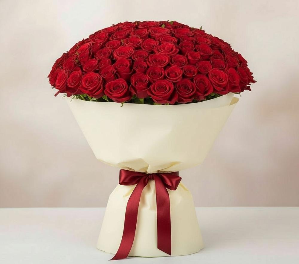 Букет 101 Красная роза Милано в Кабехабле