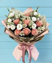 Букет цветов из:  Розы, Альстромерии и Лизиантусы в Кабехабле