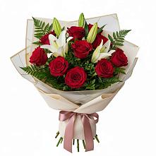 Букет цветов из:  Лилии и Розы в Кабехабле