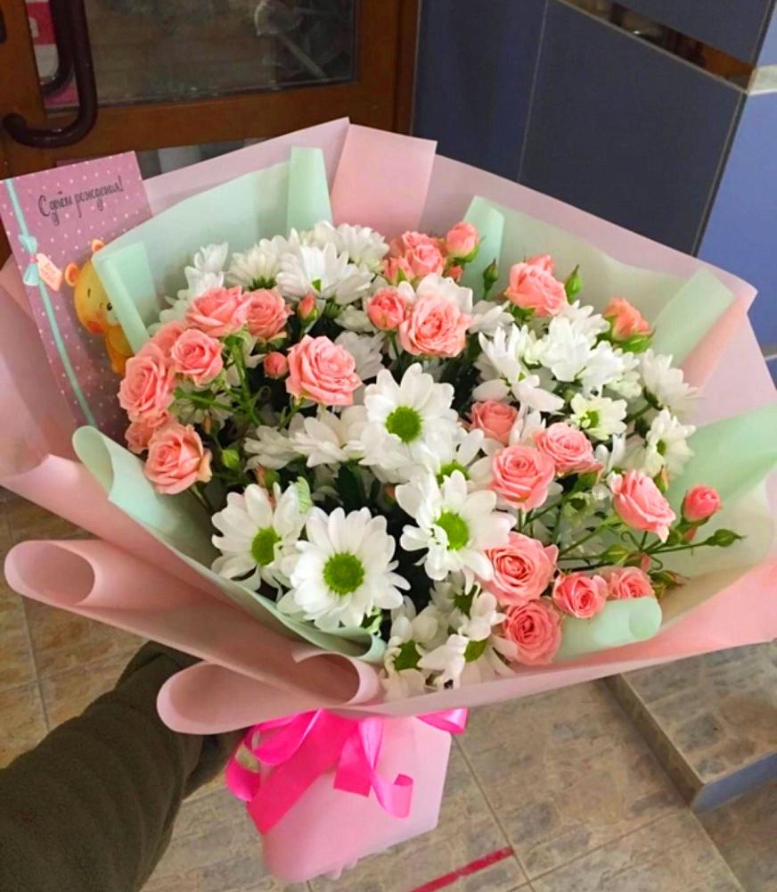 Букет цветов из: Розы и Хризантемы в Кабехабле