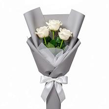Букет 3 белые розы в Кабехабле