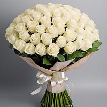 Букет 101 беля роза Белоснежка в Кабехабле