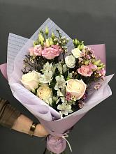 Букет цветов из:  Альстромерии, Розы и Лизиантусы #REPLACE_PRED# Кабехабле