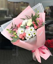 Букет цветов из:  Розы, Лизиантусы и Хризантемы в Кабехабле