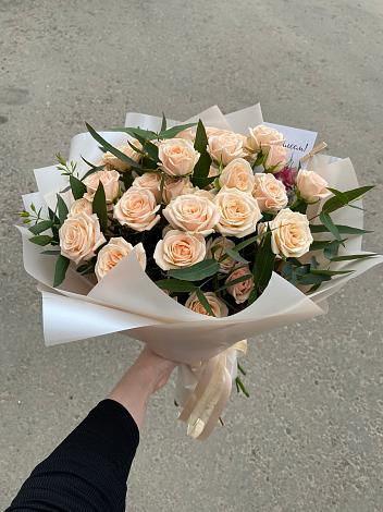 Букет Кремовые розы Латте в Кабехабле