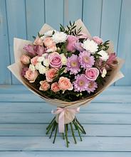 Букет цветов из:  Хризантемы, Розы и Альстромерии в Кабехабле