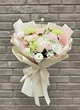 Букет цветов из:  Гвоздики, Розы, Лизиантусы и Хризантемы #REPLACE_PRED# Кабехабле