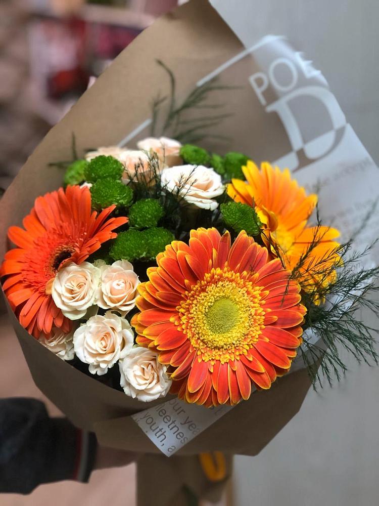 Букет цветов из: Герберы, Хризантемы и Розы в Кабехабле