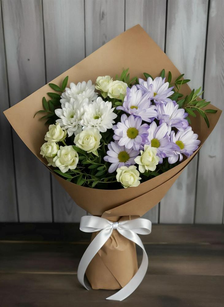 Букет цветов из: Хризантемы и Розы в Кабехабле